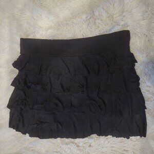 Ambiance apparel ladies black ruffle skirt LW